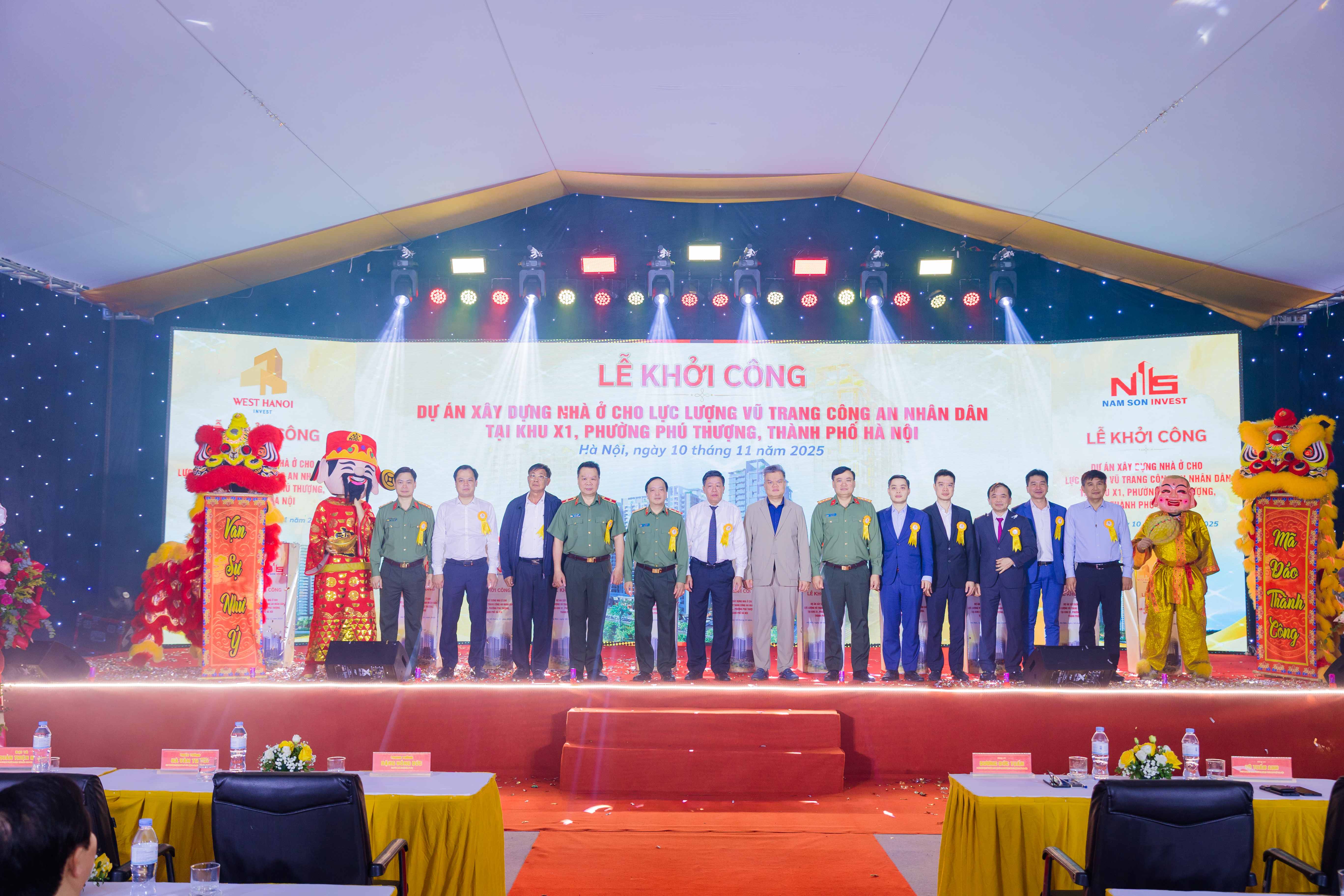 Lễ khởi công Dự án xây dựng nhà ở cho LLVT CAND tại khu X1, phường Phú Thượng, TP Hà Nội