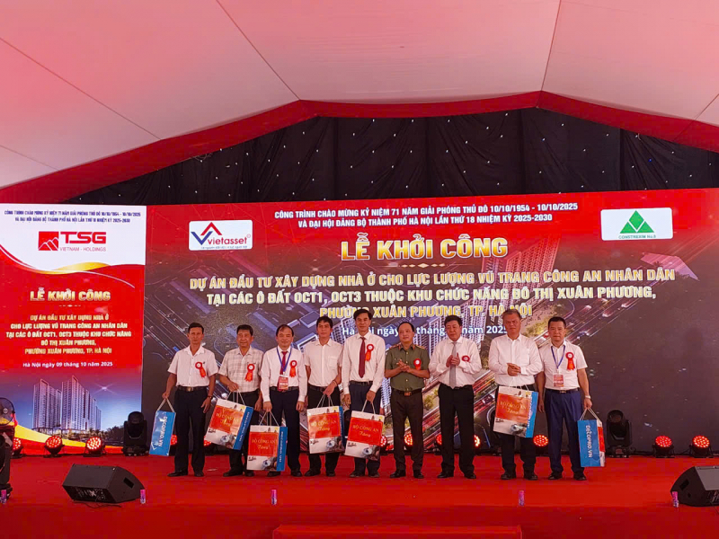 Khởi công dự án đầu tư xây dựng nhà ở cho CBCS CAND tại khu đô thị Xuân Phương